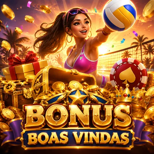 Cartão do pacote de boas-vindas com valor do bônus e rodadas creditadas