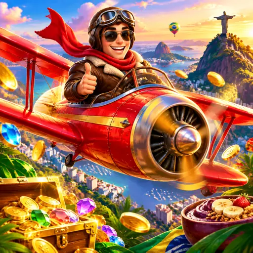 Arte de jogo rápido com aeronave e escala de multiplicador